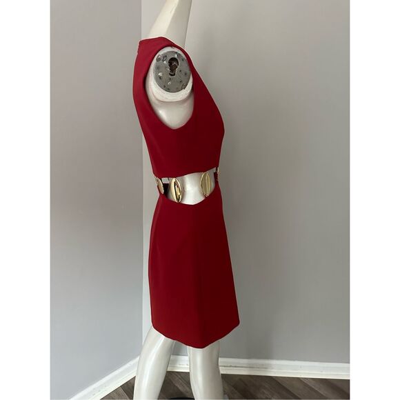 SIMKHAI Sleeveless Back Zip Dory Cut-out Embellished Mini Dress Red Size 2 $675 - Picture 9 of 12